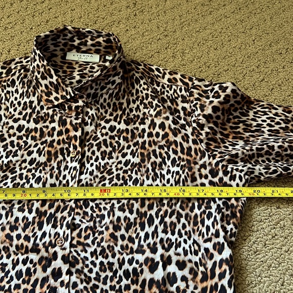 Eterna Leopard Print Cotton Blouse size 38 - Picture 8 of 9